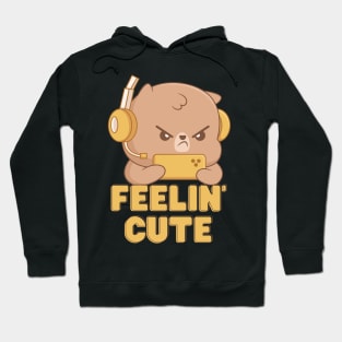 Cute Gamer Bear Hoodie